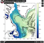 Monthly SSS in the Labrador Sea from SMOS